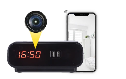 Zegar Budzik Kamera Wi-Fi Full HD Zoya IP38 ( z trybem nocnym )