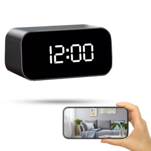 Zegar z szerokokątną kamerą Wi-Fi ZOYA TC100 Tryb Nocny IR (Podgląd Online)