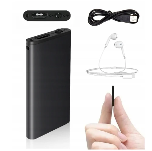 Dyktafon miniaturowy Q1 2w1 8GB (Detekcja Głosu)