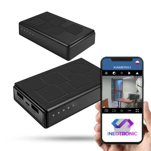 POWERBANK UKRYTA KAMERA WI-FI Z TRYBEM NOCNYM IP32 (Aplikacja PL)