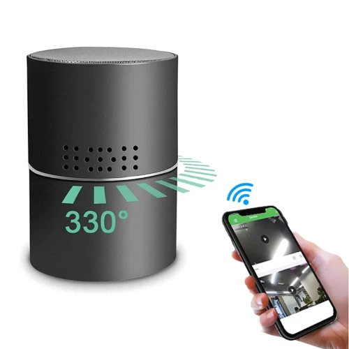 KAMERA WI-FI IP22 Z OBROTOWYM OBIEKTYWEM W FORMIE GŁOŚNIKA BT (TRYB NOCNY)