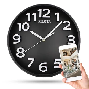 ZEGAR ŚCIENNY UKRYTA MINI KAMERA WI-FI VD-C8 (PODGLĄD ZDALNY)