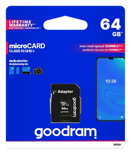 Karta pamięci microSD 64GB GOODRAM klasa 10