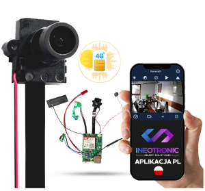Kamera do ukrycia IP055 4G Na SIM IR FHD + zew. mikrofon (Podgląd Na żywo)
