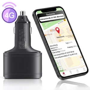 Lokalizator GPS Ładowarka Samochodowa MV77G 4G + Funkcja Podsłuchu