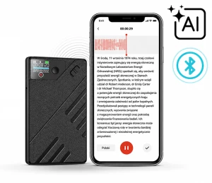 Dyktafon A5 AI 32GB (Aplikacja Bluetooth i Transkrypcja)