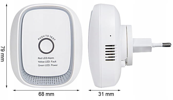 Bezprzewodowy czujnik gazu Zigbee v3.0 Tuya Smart Life
