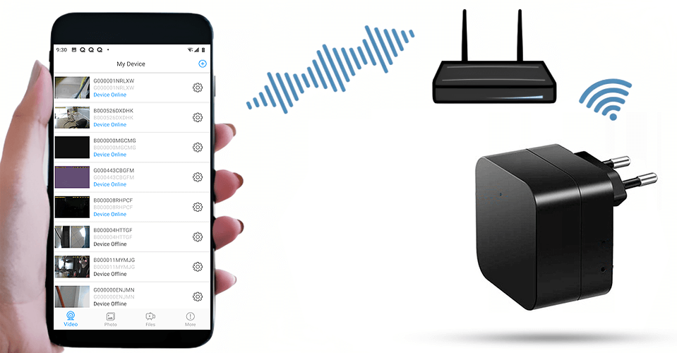 ŁADOWARKA KAMERA WI-FI Z99 4K Z IR (PODGLĄD ZDALNY)