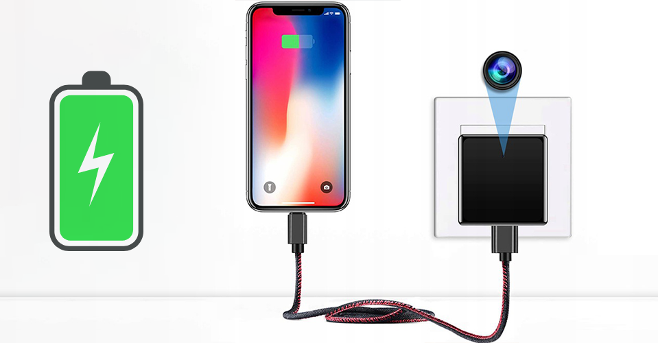 GNIAZDKO Z UKRYTĄ MINI KAMERA WI-FI S3 (PODGLĄD ZDALNY)