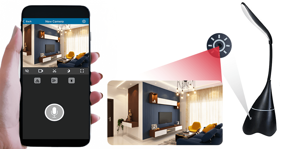 LAMPKA KAMERA WI-FI Z65 + GŁOŚNIK BLUETOOTH (PODGLĄD ONLINE)