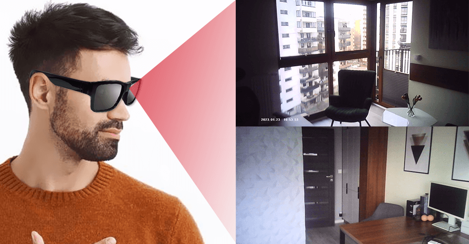 OKULARY SZPIEGOWSKIE AS-2S Z PILOTEM FULL HD