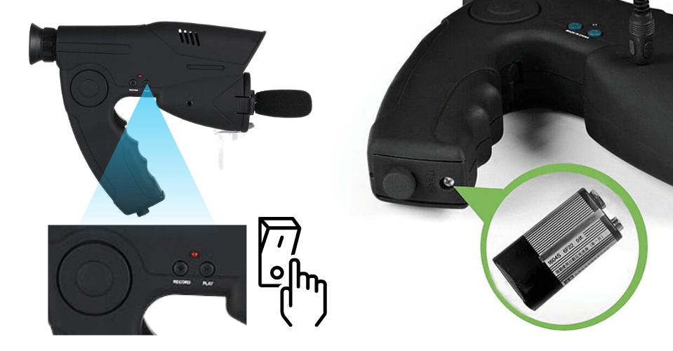 Cyfrowy Mikrofon Kierunkowy Podsłuch PDS z Opcją Nagrywania Na Kartę SD