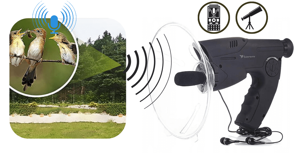 Cyfrowy Mikrofon Kierunkowy Podsłuch PDS z Opcją Nagrywania Na Kartę SD