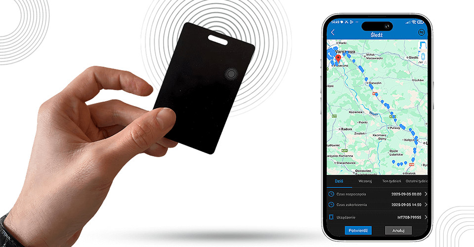 Lokalizator Karta MT713 Typu TAG Bluetooth (Pełna Dyskrecja - do 3 lat pracy)