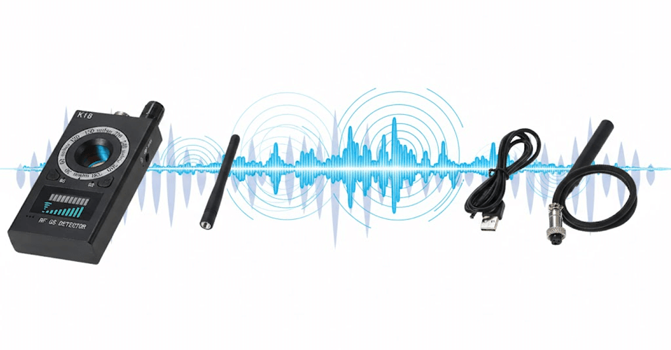 WYKRYWACZ DM-K18 WYKRYWANIE KAMER, PODSŁUCHÓW, LOKALIZATORÓW