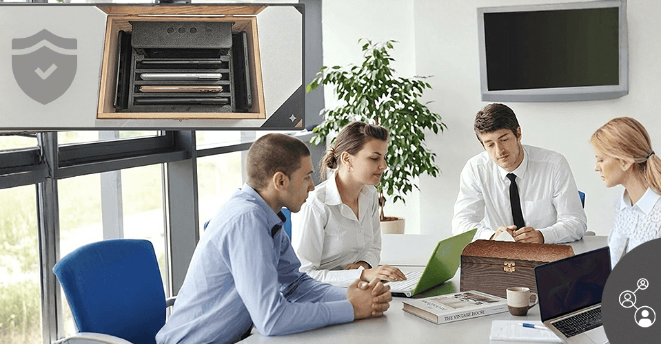 Profesjonalny Sejf Skrzynka Ultra soniczna KGA, Szkatułka blokująca nagrywanie i nasłuch GSM