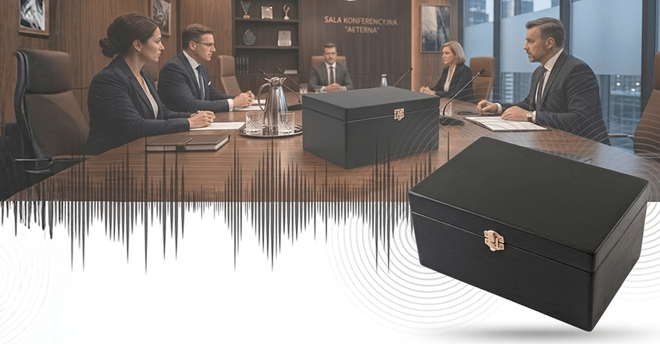 Profesjonalna Skrzynka Ultra soniczna Sejf KGA, Szkatułka blokująca nagrywanie i nasłuch GSM