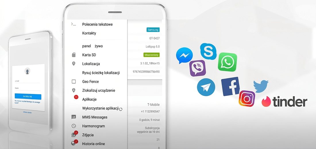 Monitoring telefonu SpyONE All in ONE - Abonament 1 Rok Android Social Media FB, Instagram, Skype, Messenger Spyone