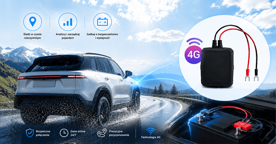 Lokalizator GPS MV880G 4G pod zasilanie do Samochodu, Motoru czy Łodzi
