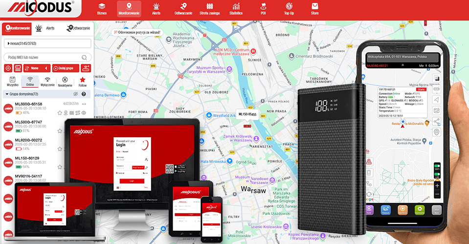 Powerbank GPS z Podsłuchem na żywo KA4 4G (Aplikacja PL)
