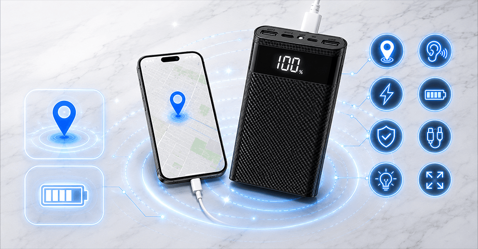 Powerbank GPS z Podsłuchem na żywo KA4 4G (Aplikacja PL)
