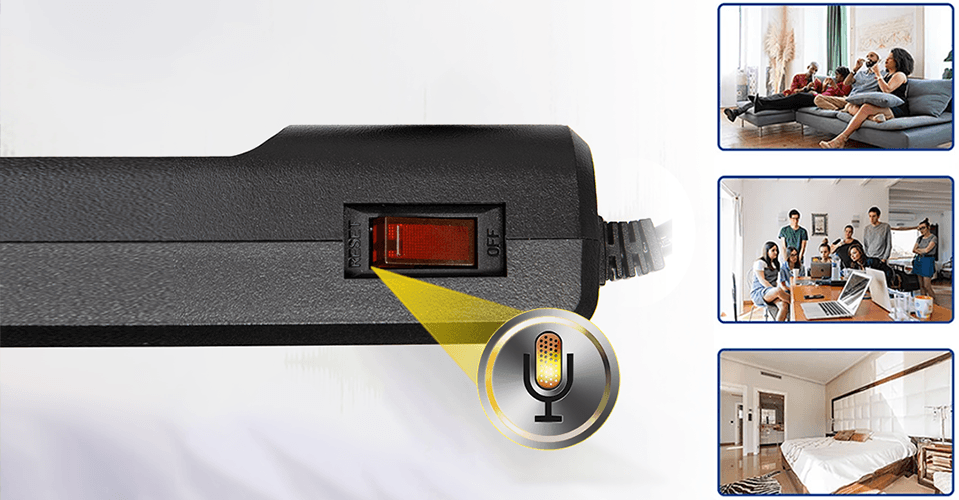 Listwa SPYHOME PRO z Zapisem i Odsłuchem Zdalnym WI-FI Online