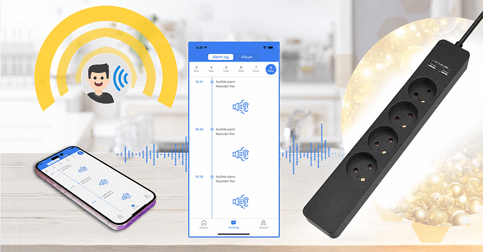 Listwa SPYHOME PRO z Zapisem i Odsłuchem Zdalnym WI-FI Online