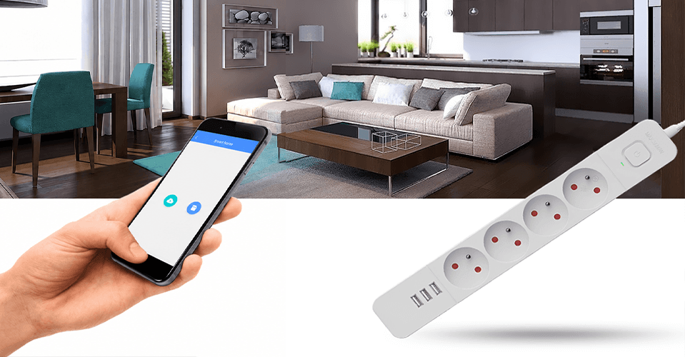 Biała Listwa SPYHOME PRO z Zapisem i Odsłuchem Zdalnym WI-FI Online