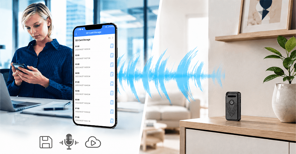 Zdalny dostęp do nagrań dyktafonu Wi-Fi AR01