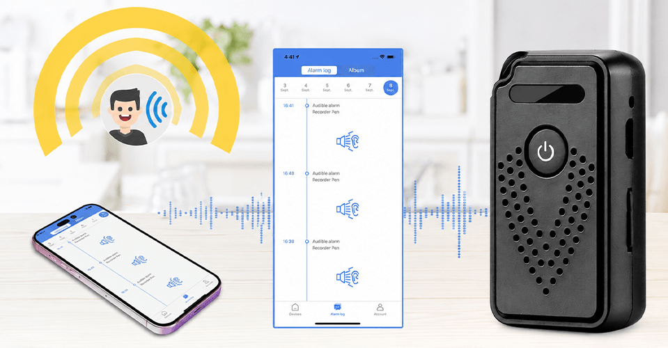 Detekcja głosu VOS w dyktafonie Wi-Fi AR01